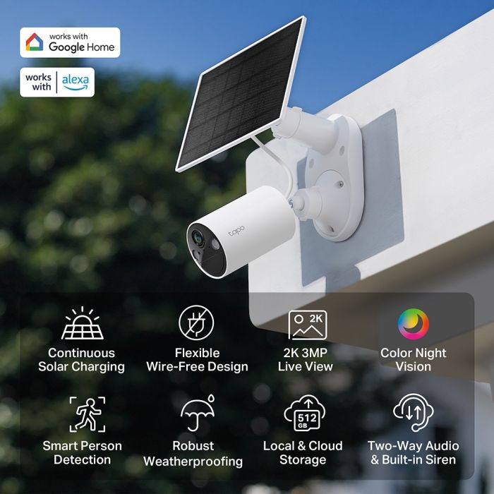 Комплект розумної бездротової камери TP-LINK TAPO C410 KIT 2K QHD та сонячної панелі