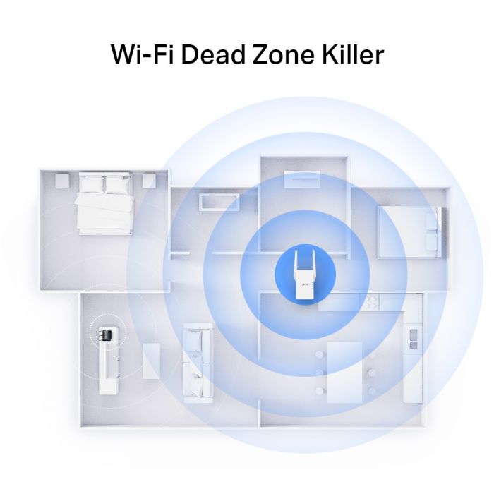 Розширювач покриття WiFi TP-LINK RE705X AX3000, 1хGE, MESH