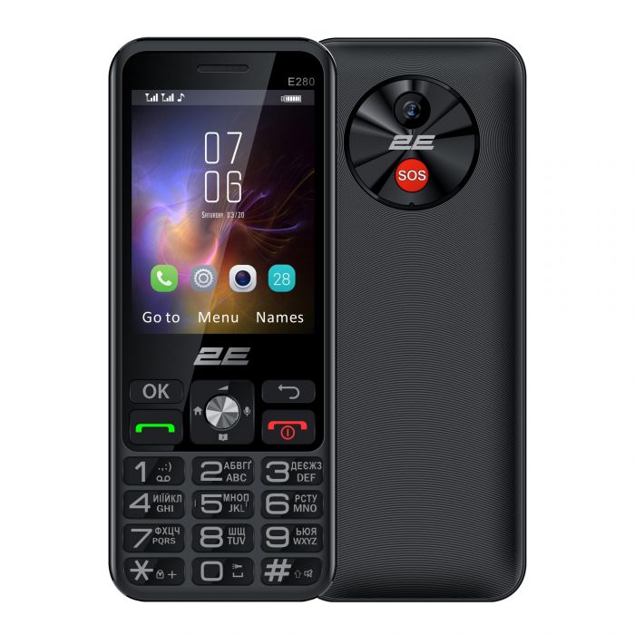 Мобільний телефон 2E E280 2025 2.8" 2SIM, 1500мА•год, чорний