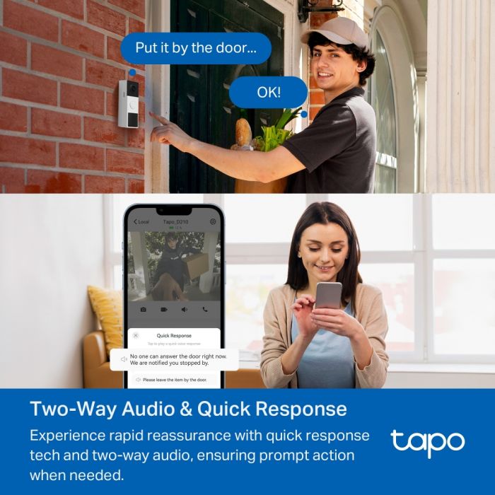 Розумний відеодзвоник з акумулятором TP-LINK Tapo D210