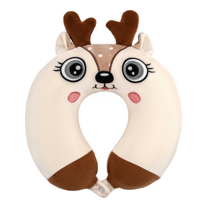 Подушка для шиї ARDESTO Travel Reindeer 30х30см, поліуретанова піна, білий