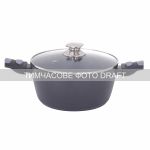 Каструля зі скляною кришкою Ardesto Gemini Bari, 3.9л, алюміній, чорний