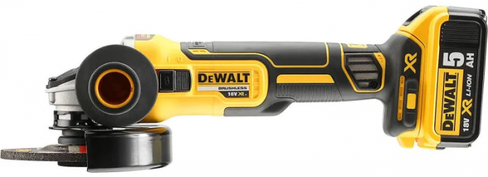 Шліфмашина кутова акумуляторна DeWalt безщіткова 18B XR Li-lon 125мм 9000об/хв кейс 1.74кг без АКБ та ЗП