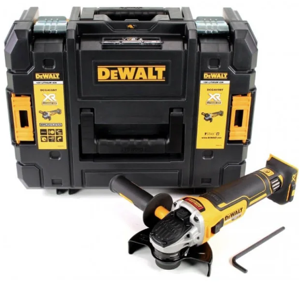 Шліфмашина кутова акумуляторна DeWalt безщіткова 18B XR Li-lon 125мм 9000об/хв кейс 1.74кг без АКБ та ЗП