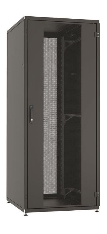 Шафа ZPAS 19", 42U, SZB IT, одностулкові передні та задні перфоровані двері, 800x1000 мм, максимально 1500кг, чорна