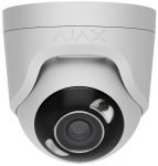 IP-Камера дротова Ajax TurretCam HL white, 8мп, 4мм, гібридне підсвічування IR 35м, білий Led 50м, Poe, True WDR, IP 65, ІЧ 35м, аудіо, 75° до 85°, купольна, біла