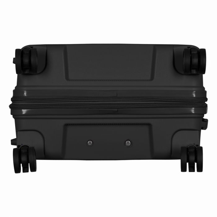 Валіза 2E, Aero, поліпропілен, середня, 63/78 л, TSA, 4 колеса, EXP, чорний