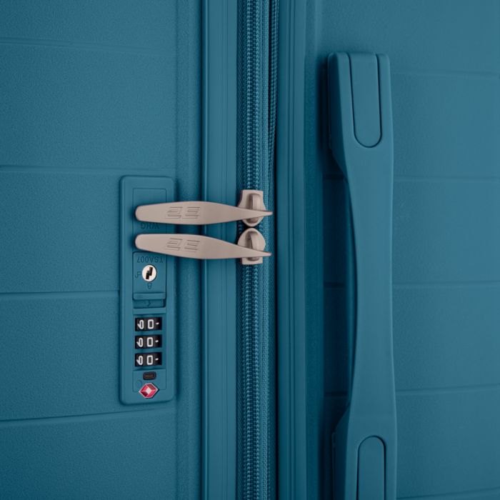 Валіза 2E, Aero, поліпропілен, середня, 63/78 л, TSA, 4 колеса, EXP, синій