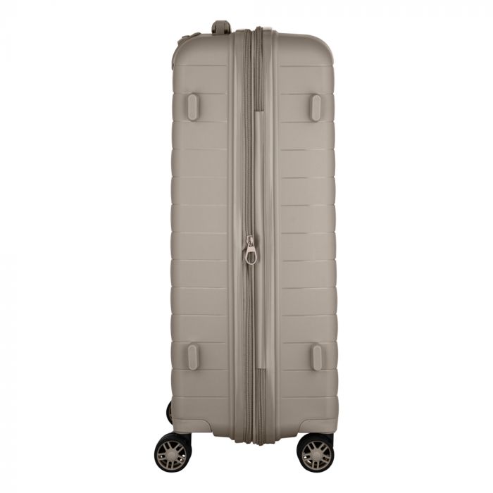 Валіза 2E, Aero, поліпропілен, середня, 63/78 л, TSA, 4 колеса, EXP, сіро-коричневий