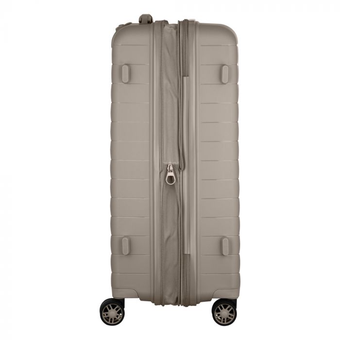 Валіза 2E, Aero, поліпропілен, середня, 63/78 л, TSA, 4 колеса, EXP, сіро-коричневий