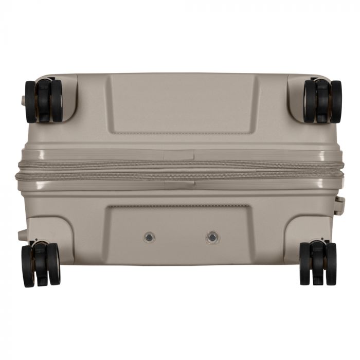 Валіза 2E, Aero, поліпропілен, середня, 63/78 л, TSA, 4 колеса, EXP, сіро-коричневий