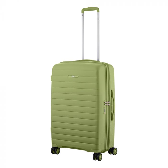 Валіза 2E, Aero, поліпропілен, середня, 63/78 л, TSA, 4 колеса, EXP, оливково-зелений