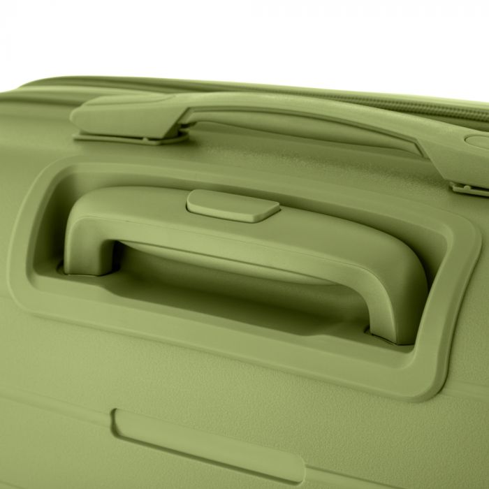 Валіза 2E, Aero, поліпропілен, середня, 63/78 л, TSA, 4 колеса, EXP, оливково-зелений