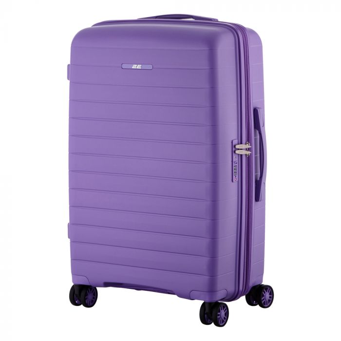 Валіза 2E, Aero, поліпропілен, середня, 63/78 л, TSA, 4 колеса, EXP, лавандовий