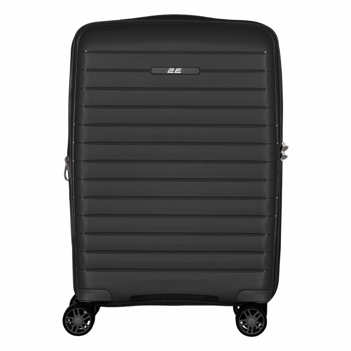 Валіза 2E, Aero, поліпропілен, мала, 35/44 л, TSA, 4 колеса, EXP, чорна