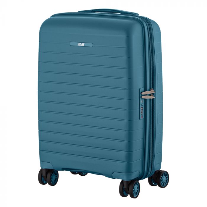 Валіза 2E, Aero, поліпропілен, мала, 35/44 л, TSA, 4 колеса, EXP, синій