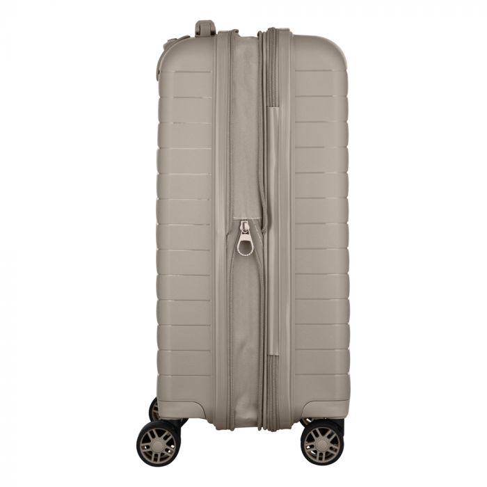 Валіза 2E, Aero, поліпропілен, мала, 35/44 л, TSA, 4 колеса, EXP, сіро-коричневий