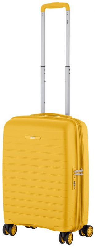 Валіза 2E, Aero, поліпропілен, мала, 35/44 л, TSA, 4 колеса, EXP, бурштиново-жовтий