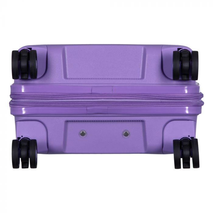 Валіза 2E, Aero, поліпропілен, мала, 35/44 л, TSA, 4 колеса, EXP, лавандовий