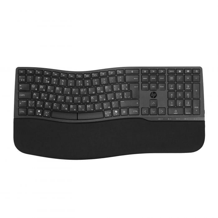 Клавіатура мембранна HP 680 Comfort Dual-Mode 111key, BT, EN/UK, чорний