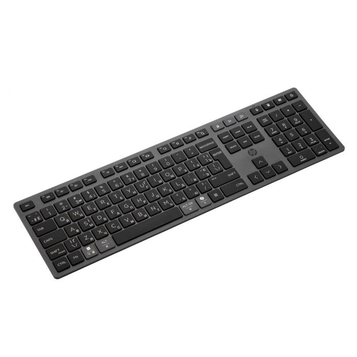 Клавіатура мембранна HP 720 Multi-Device Rechargeable, 109key, WL/BT, EN/UK, чорний