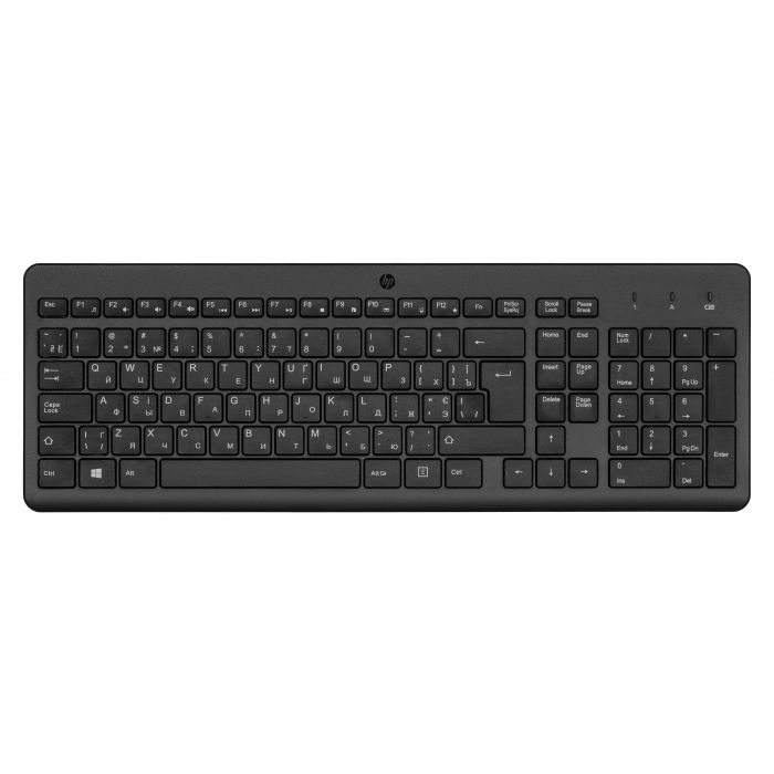 Клавіатура мембранна HP 220, 104key, WL, EN/UK, чорний