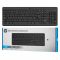 Клавіатура мембранна HP 220, 104key, WL, EN/UK, чорний