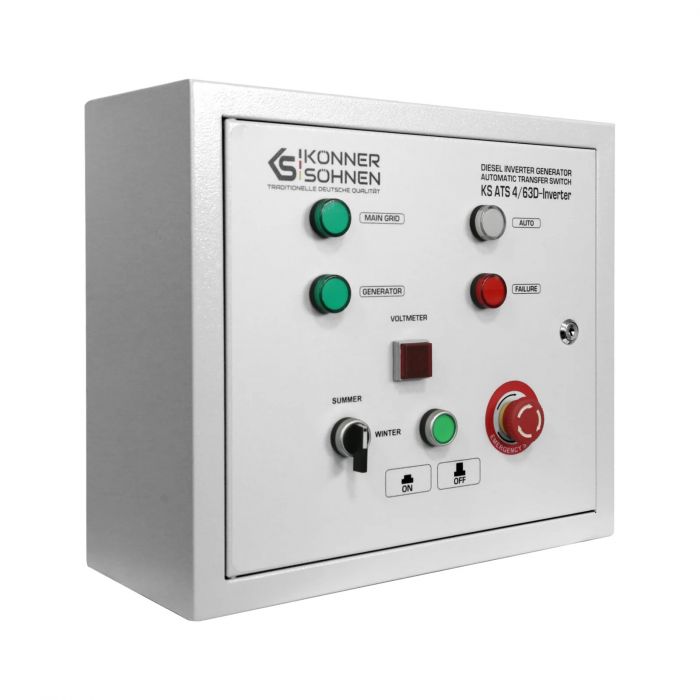 Блок автоматичного введення резерву Konner&Sohnen KS ATS 4/63D-Inverter, 230/400В, 230В 14,5кВт, 63А, 400В 41,5кВт, IP21, 9,3кг