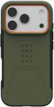 Чохол UAG для iPhone 17 Pro, Civilian MagSafe, Olive/Orange