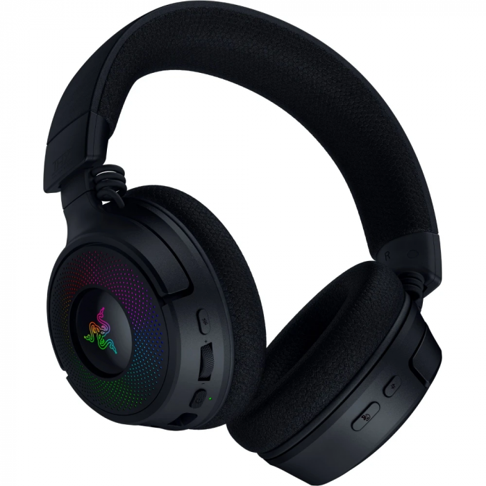 Гарнітура ігрова Razer Kraken V4, USB-A/WL/BT, RGB, чорний