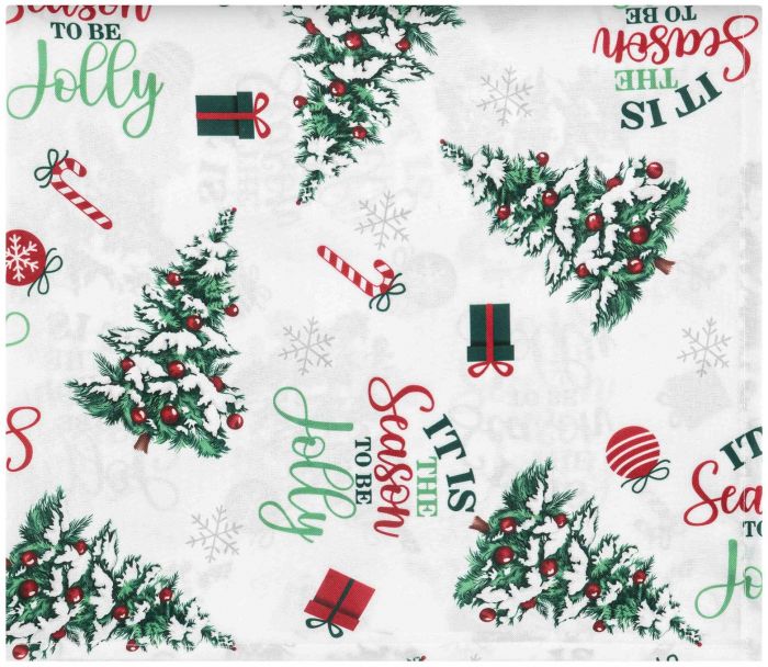 Скатертина Ardesto Christmas Tree 120х140см, 100% поліестер, зелений