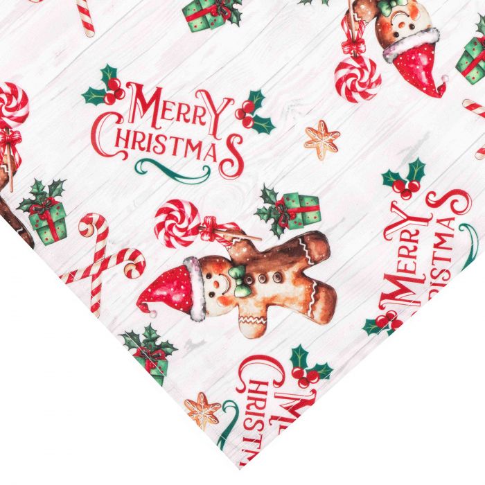 Скатертина Ardesto Christmas Gingerbread 140х180см, 100% поліестер, червоний