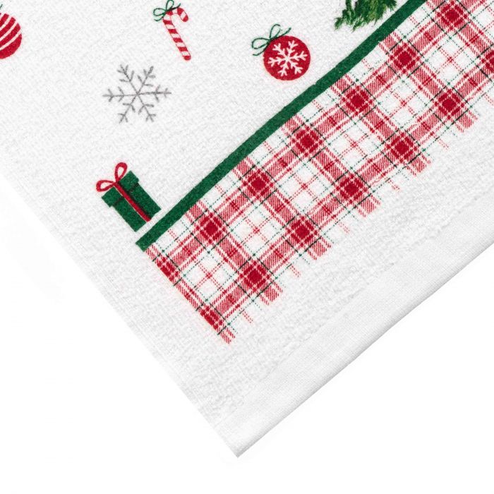 Набір рушничків для кухні Ardesto Christmas Tree 38х63см, 2шт, 100% бавовна, зелений