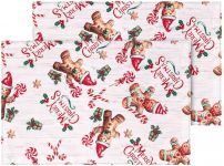 Набір серветок серв. Ardesto Christmas Gingerbread 30х45см, 2шт, 100% поліестер, червоний