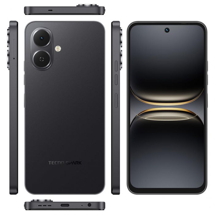 Смартфон TECNO Spark Go 2 (KM4) 6.67" 4/128ГБ, 2SIM, 5000мА•год, Ink Black