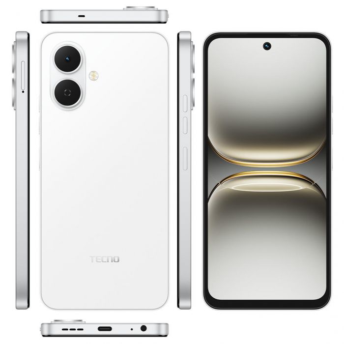 Смартфон TECNO Spark Go 2 (KM4) 6.67" 4/128ГБ, 2SIM, 5000мА•год, Veil White