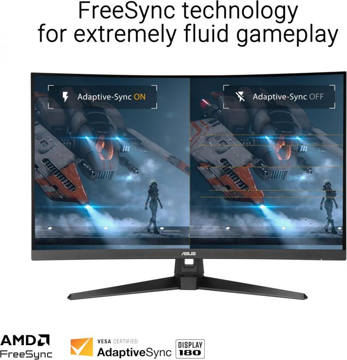 Монітор Asus 31.5" TUF Gaming VG32WQ3B 2xHDMI, DP, MM, VA, 2560x1440, 180Hz, 0.5ms, sRGB 120%, CURVED, AdaptiveSync, HDR10