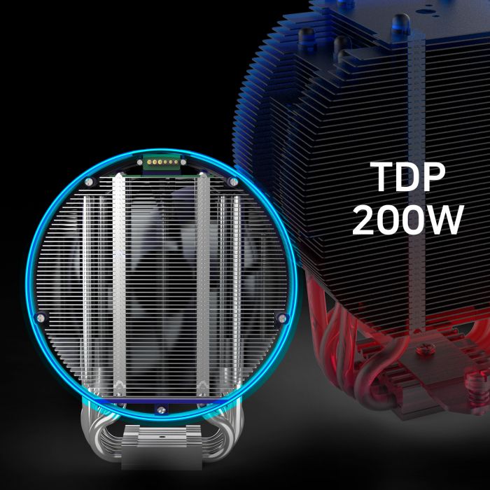 Процесорний кулер Zalman ZET5, ARGB LGA 1851, 1700, 1200, 115x, AM5, AM4,  4pin PWM, 3pin+5VARGB, TDP200W, чорний Процесорний кулер Zalman ZET5, ARGB LGA 1851, 1700, 1200, 115x, AM5, AM4,  4pin PWM, 3pin+5VARGB, TDP200W, чорний