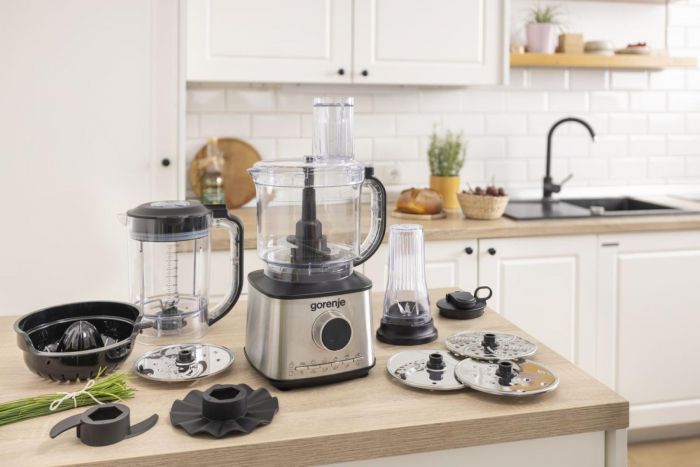 Кухонна машина Gorenje 1500Вт, чаша-пластик, корпус-метал/пластик, чорний
