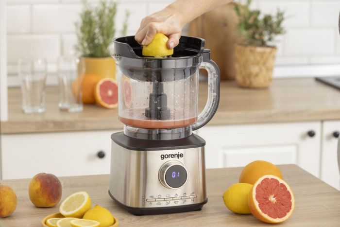 Кухонна машина Gorenje 1500Вт, чаша-пластик, корпус-метал/пластик, чорний
