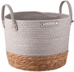 Кошик Ardesto Minimalism 28х28х22см, паперовий шпагат, рогожка, сірий