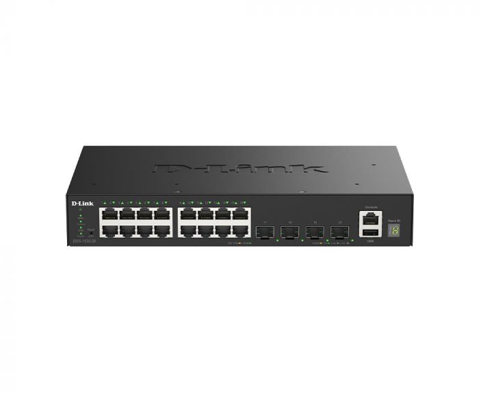 Комутатор D-Link DGS-1530-20 16xGE, 4xSFP+ Керований. L2+