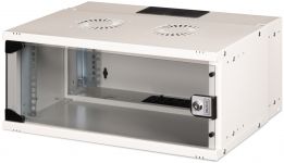 Шафа DIGITUS 19", 4U, SOHO PRO, скляні двері, 540x400 мм, 60кг максимально, сіра