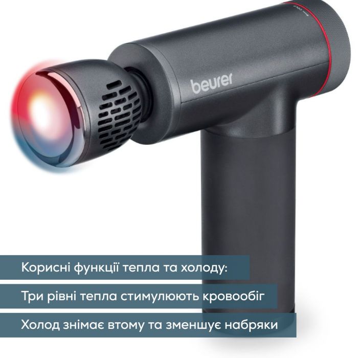 Масажер Beurer для тіла, літій- іонний акум., вага - 1,035кг, змінний чохол, чорний
