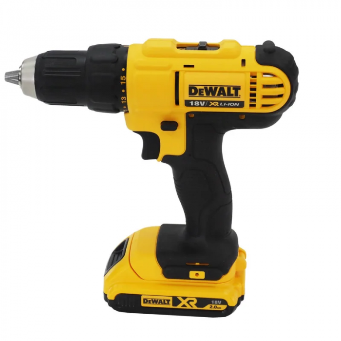 Дриль-шурупокрут DeWalt XR Li-Ion 18В акб 2х2А·год 42Нм 450-1800об/хв патрон 13мм ЗП кейс 1.28кг
