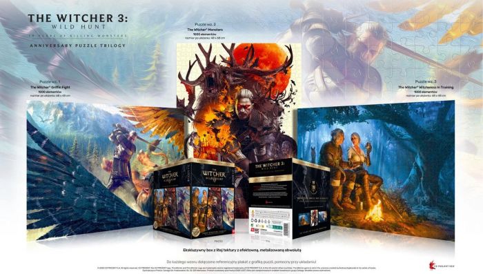 Пазл GoodLoot The Witcher 3 Wild Hunt 10 Years Of Killing Monsters Trilogy 3x1000 ел.
