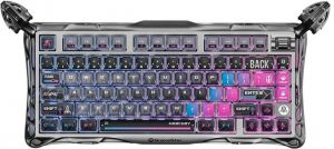 Клавіатура механічна GravaStar Mercury K1 Pro 80keys, GravaStar x Kailh Speedy Mint, BT/WL/USB, cyberpunk