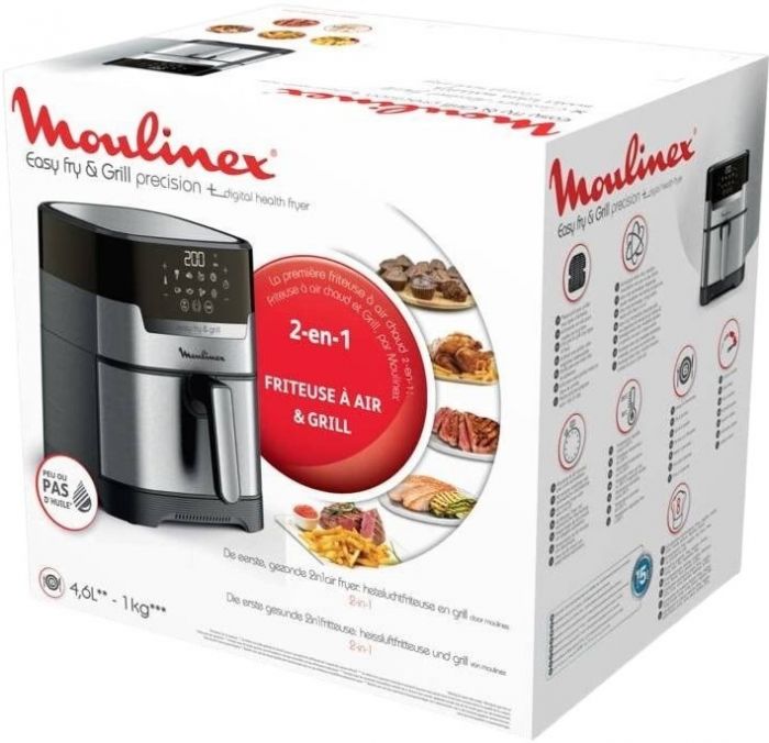Мультипіч Moulinex EasyFry&Grill Digital, 1550Вт, чаша-4.2л, сенс. керув., пластик, сірий