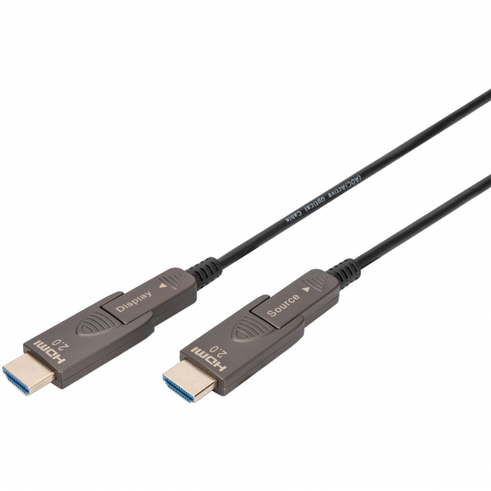 Кабель DIGITUS HDMI (M/M), 4K, AOC, 10м, чорний