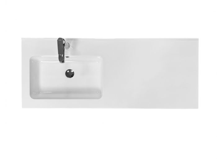 Набір для ванної кімнати, раковина, умивальник Adamant FLATE 120L, штучний камінь, прямокут., з сифоном Click-Clack + змішувач Набір для ванної кімнати, раковина, умивальник Adamant FLATE 120L, штучний камінь, прямокут., з сифоном Click-Clack + змішувач